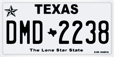 TX license plate DMD2238