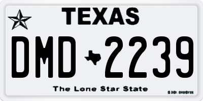 TX license plate DMD2239