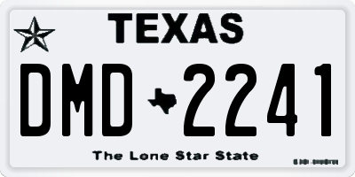 TX license plate DMD2241
