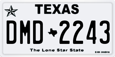TX license plate DMD2243