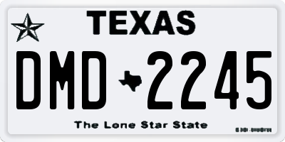 TX license plate DMD2245