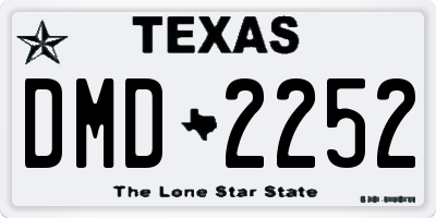 TX license plate DMD2252