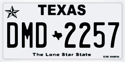 TX license plate DMD2257