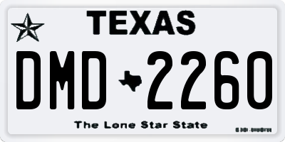 TX license plate DMD2260