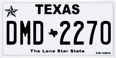 TX license plate DMD2270