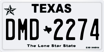 TX license plate DMD2274