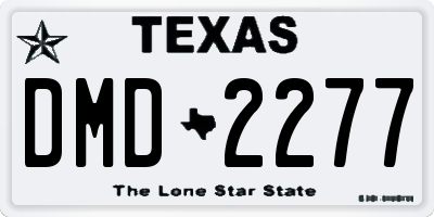 TX license plate DMD2277