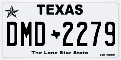 TX license plate DMD2279