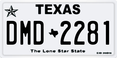 TX license plate DMD2281