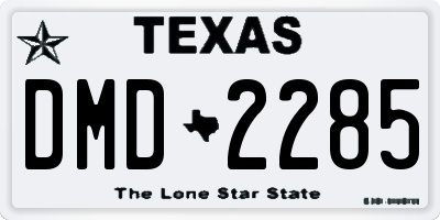 TX license plate DMD2285