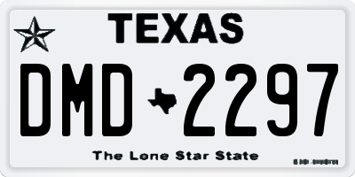 TX license plate DMD2297
