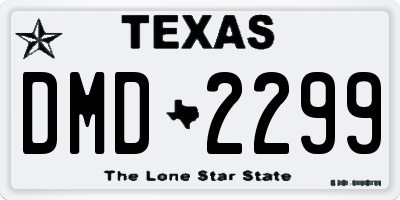 TX license plate DMD2299