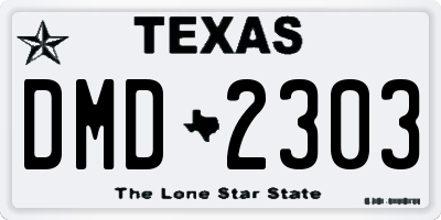 TX license plate DMD2303