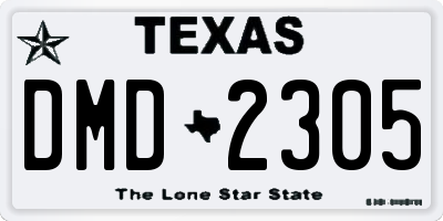 TX license plate DMD2305