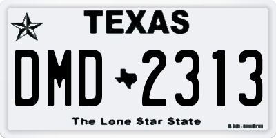 TX license plate DMD2313