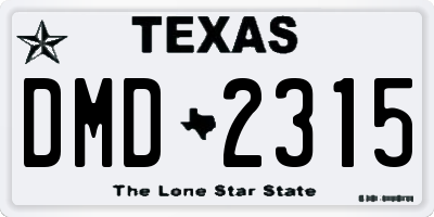 TX license plate DMD2315