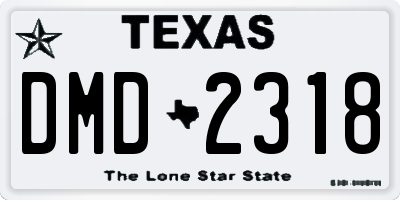 TX license plate DMD2318