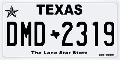 TX license plate DMD2319