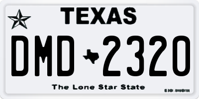 TX license plate DMD2320