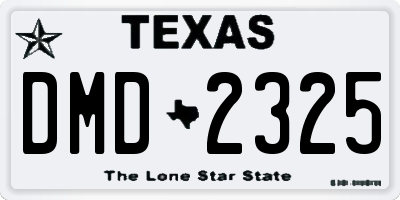 TX license plate DMD2325