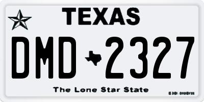 TX license plate DMD2327