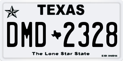 TX license plate DMD2328