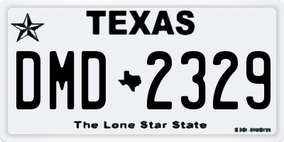 TX license plate DMD2329