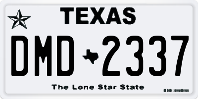 TX license plate DMD2337