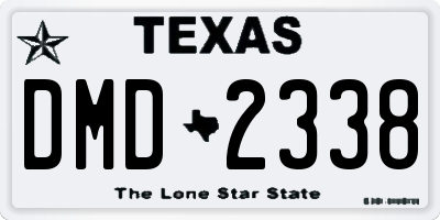 TX license plate DMD2338