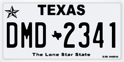 TX license plate DMD2341