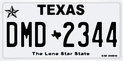 TX license plate DMD2344