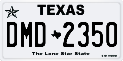 TX license plate DMD2350