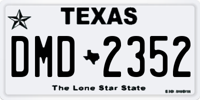 TX license plate DMD2352
