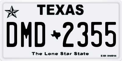 TX license plate DMD2355