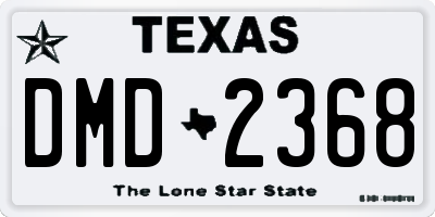 TX license plate DMD2368