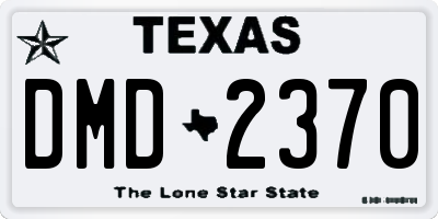 TX license plate DMD2370