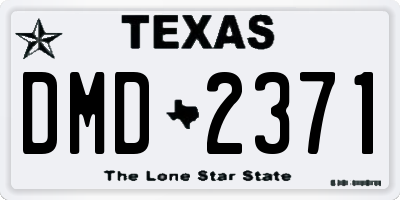 TX license plate DMD2371