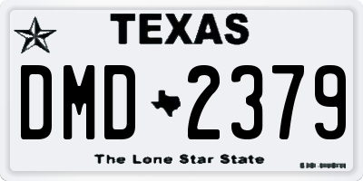 TX license plate DMD2379
