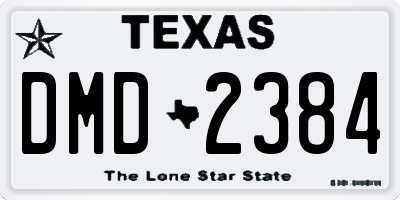 TX license plate DMD2384