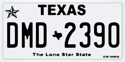 TX license plate DMD2390