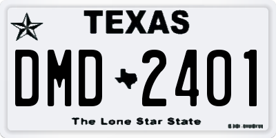 TX license plate DMD2401