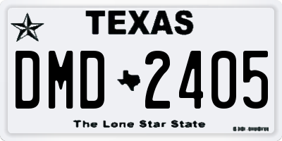 TX license plate DMD2405