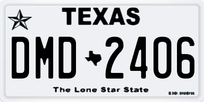TX license plate DMD2406