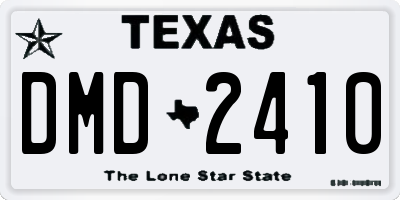 TX license plate DMD2410