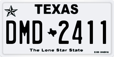 TX license plate DMD2411
