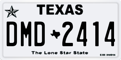 TX license plate DMD2414