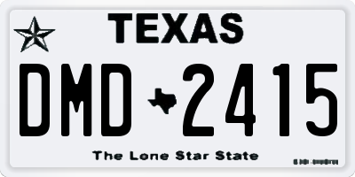 TX license plate DMD2415