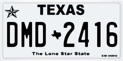 TX license plate DMD2416