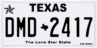 TX license plate DMD2417