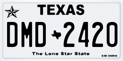 TX license plate DMD2420